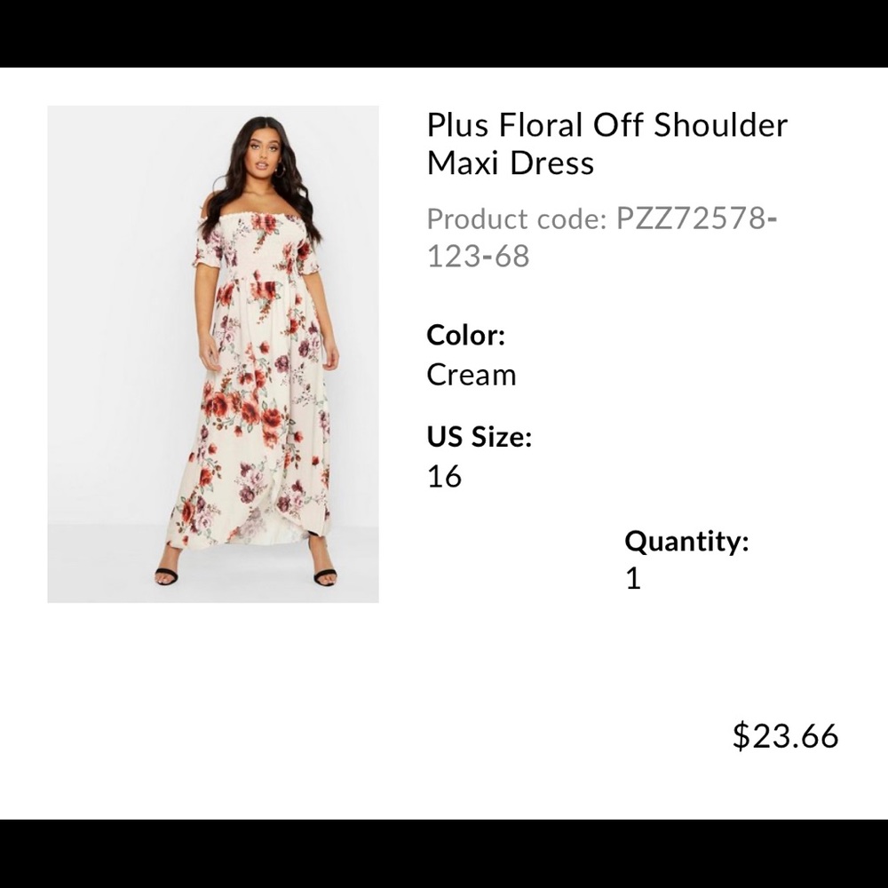 Floral off the shoulder maxi